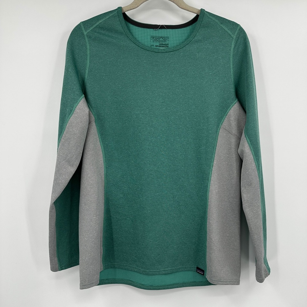 Patagonia Capilene Midweight Baselayer Womens Large Green Long Sleeve Top Active